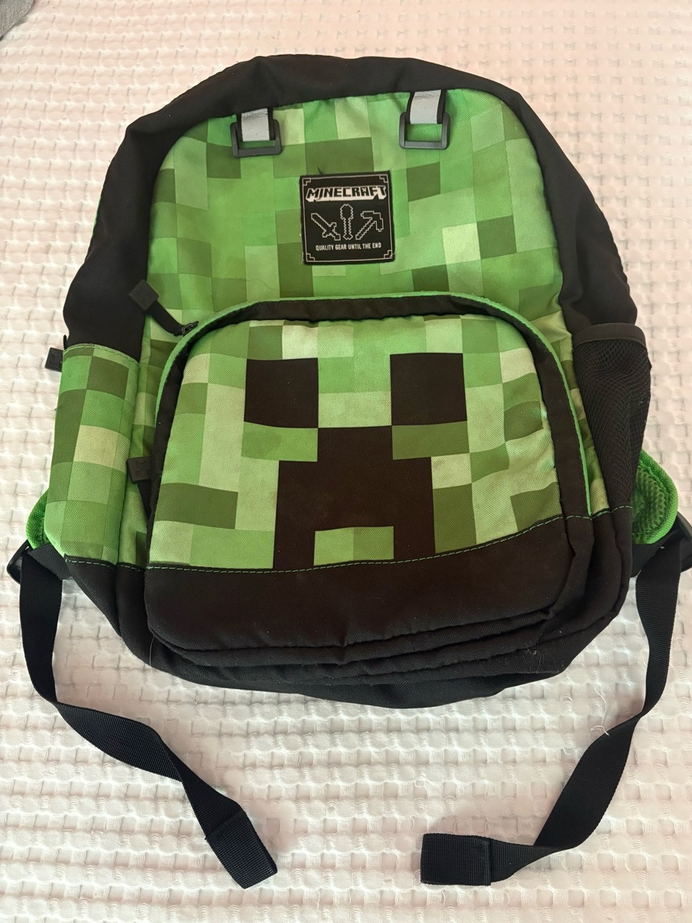 Minecraft Creeper Green Pixel Backpack